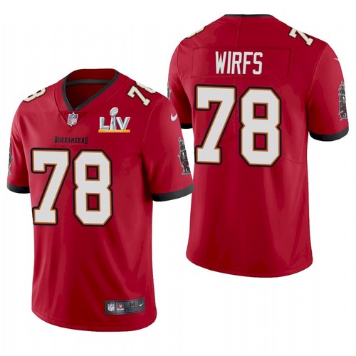 Men's Tampa Bay Buccaneers #78 Tristan Wirfs Red 2021 Super Bowl LV Limited Stitched NFL Jersey